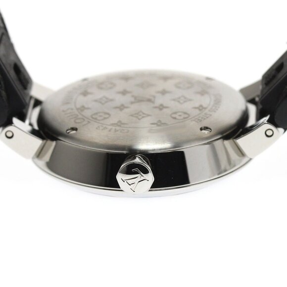 LOUIS VUITTON Tambour Slim PM QA143 11P diamond black Dial Quartz Ladies - Picture 11 of 12